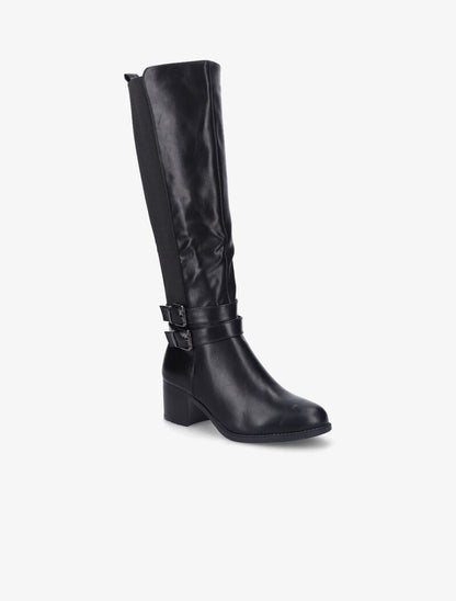 Bottes cavalières à talon - Noir - 2
