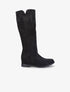 Bottes plates en suédine - Noir - 5