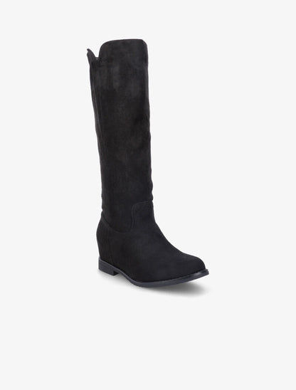 Bottes plates en suédine - Noir - 2