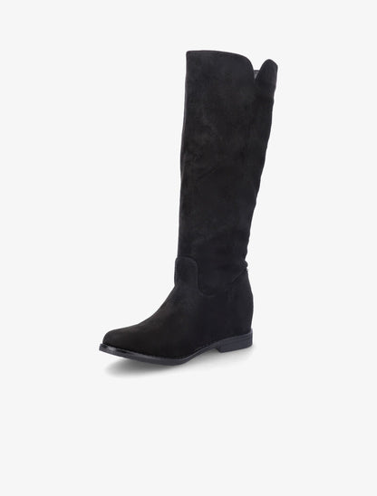 Bottes plates en suédine - Noir - 3