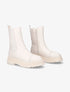 Bottines unies à détails perforés - Beige - 5