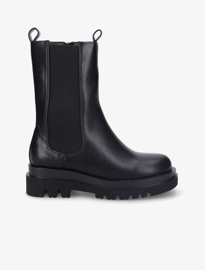 Bottines montantes à plateforme crantée - Noir - 2