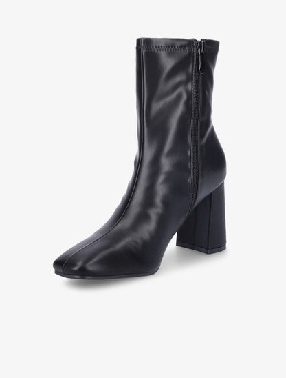 Bottines style chaussette à bouts carrés - Noir - 4
