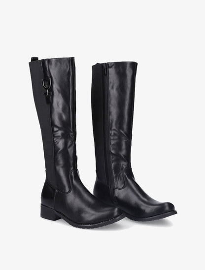 Bottes classiques à détails dorés - Noir - 3