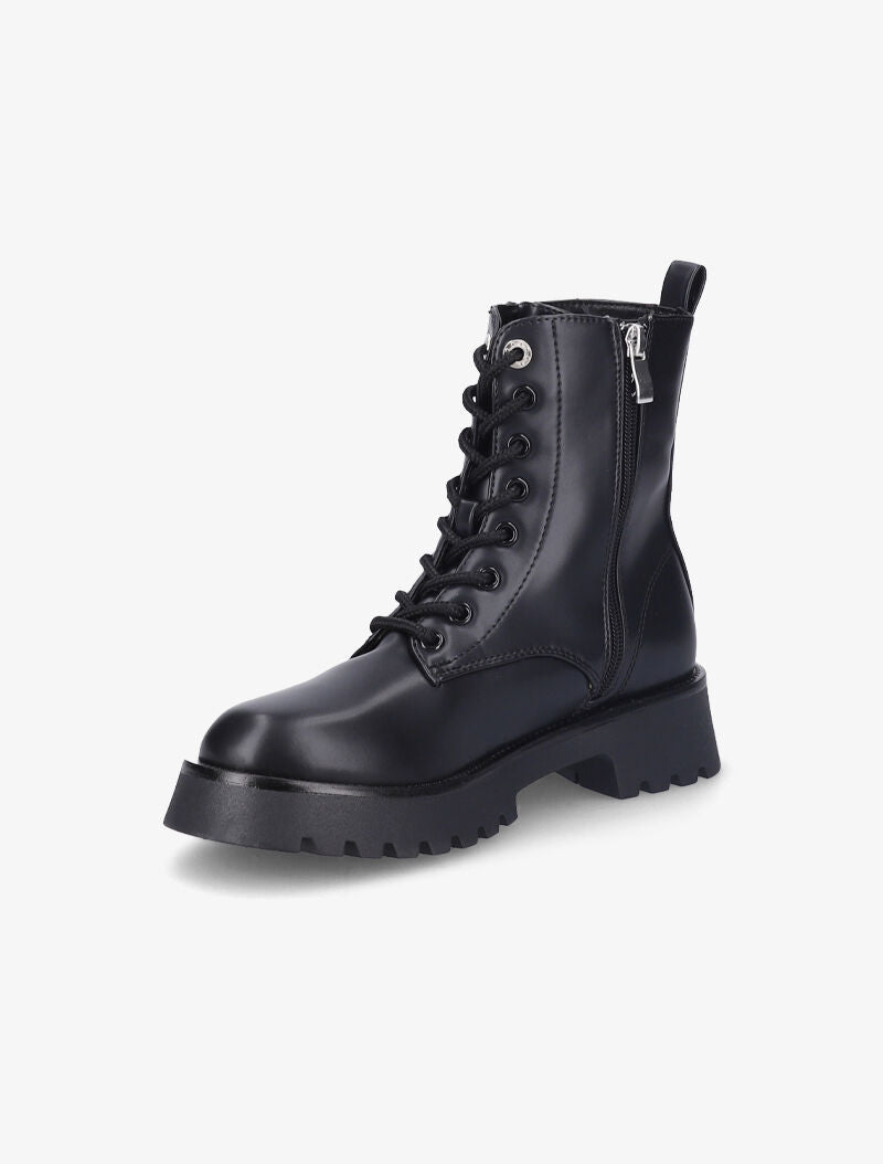 Bottines à zip décoratif stylisé - Noir - 3