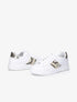 Sneakers à détails imprimés multi matière - Blanc/or - 1