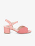 Sandales bi-matière à ganse stylisée - Rose - 5