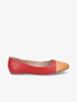 Ballerines à bout contrastant - Rouge/orange - 1