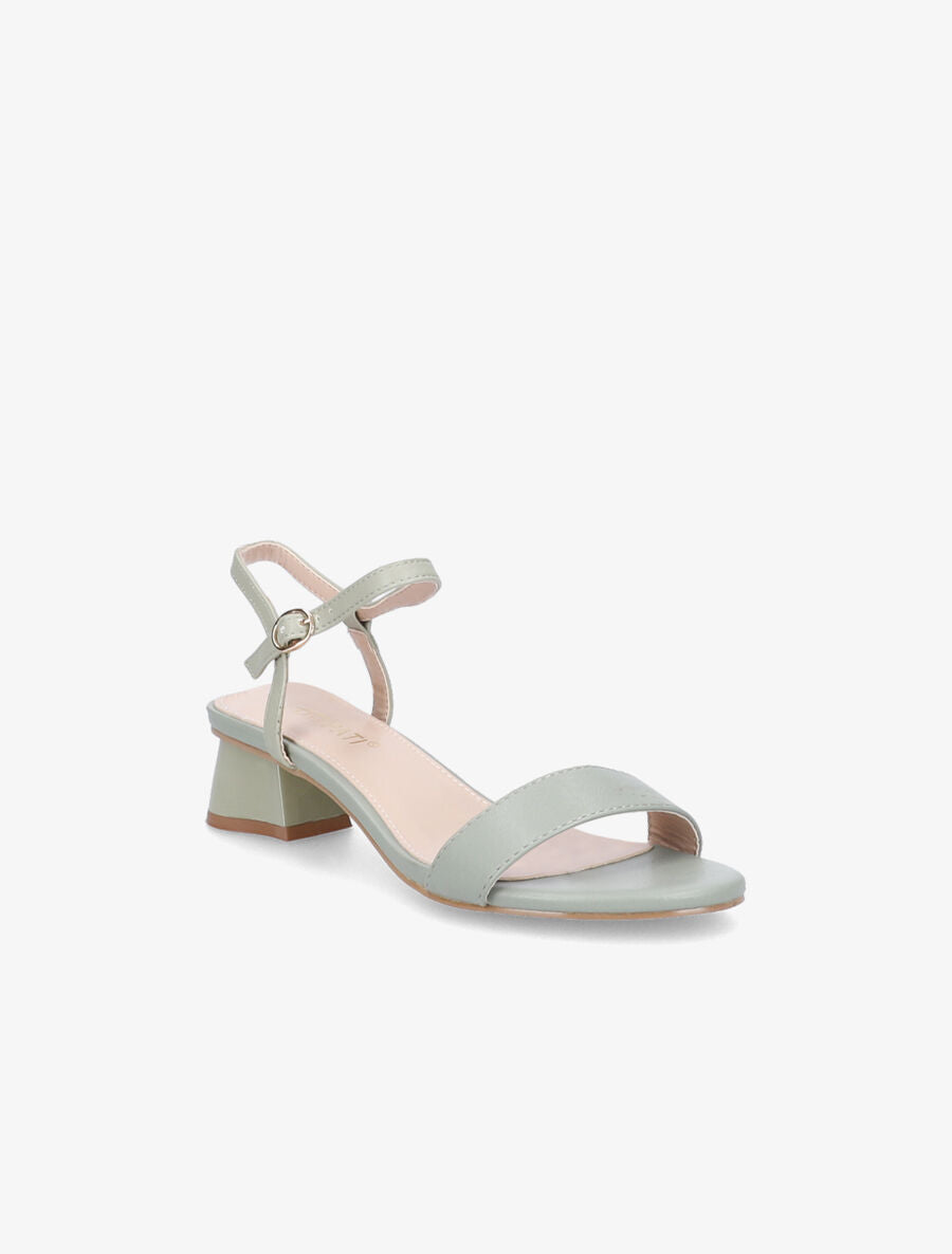 Sandales à bride et talons stylisés - Vert olive - 2