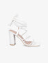 Sandales à talons et lacets - Blanc - 5