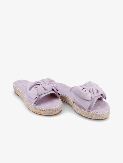 Mules à plateforme raphia - Lilas - 4