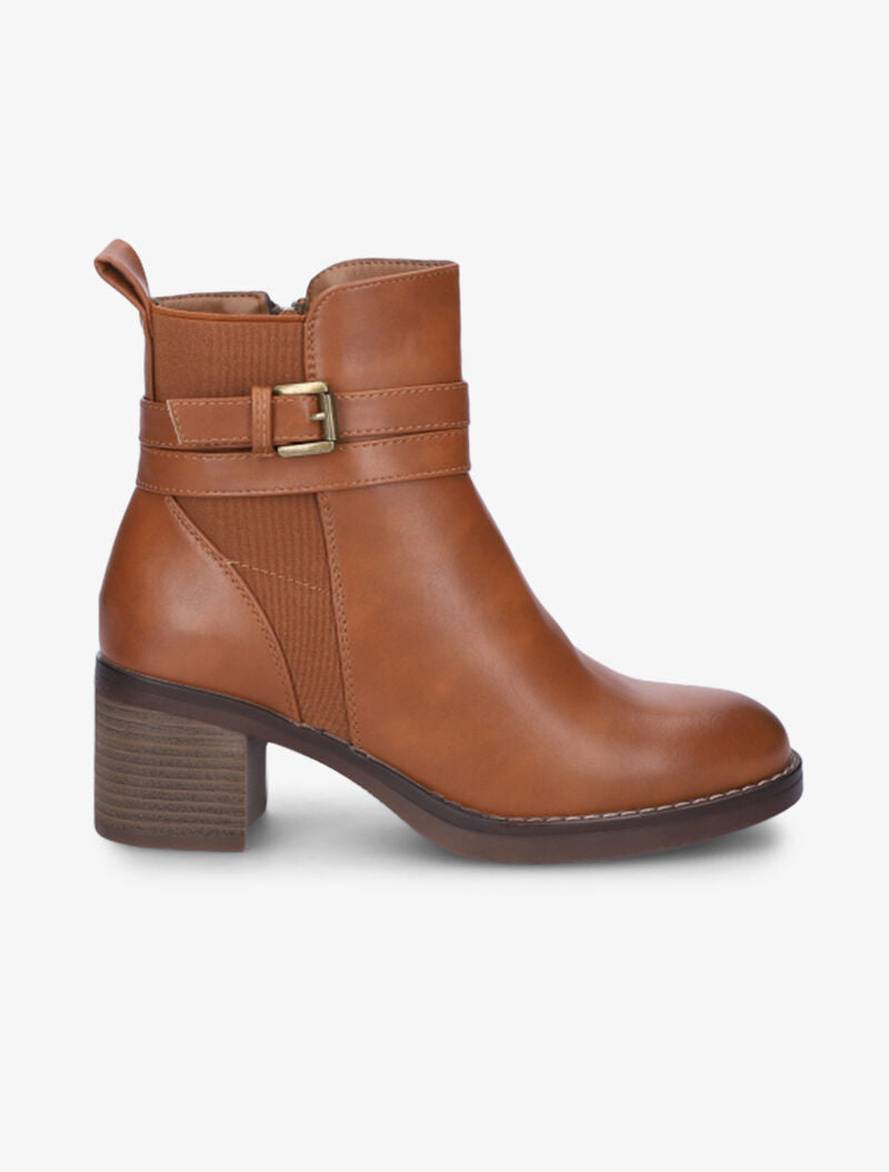 Bottines à sangle en tour de cheville - Camel - 2