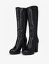 Bottes à talons hauts et à semelles crantées - Noir - 1
