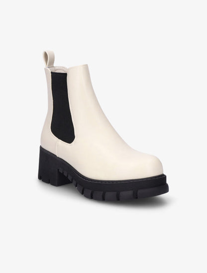 Boots à plateforme crantée - Beige - 3