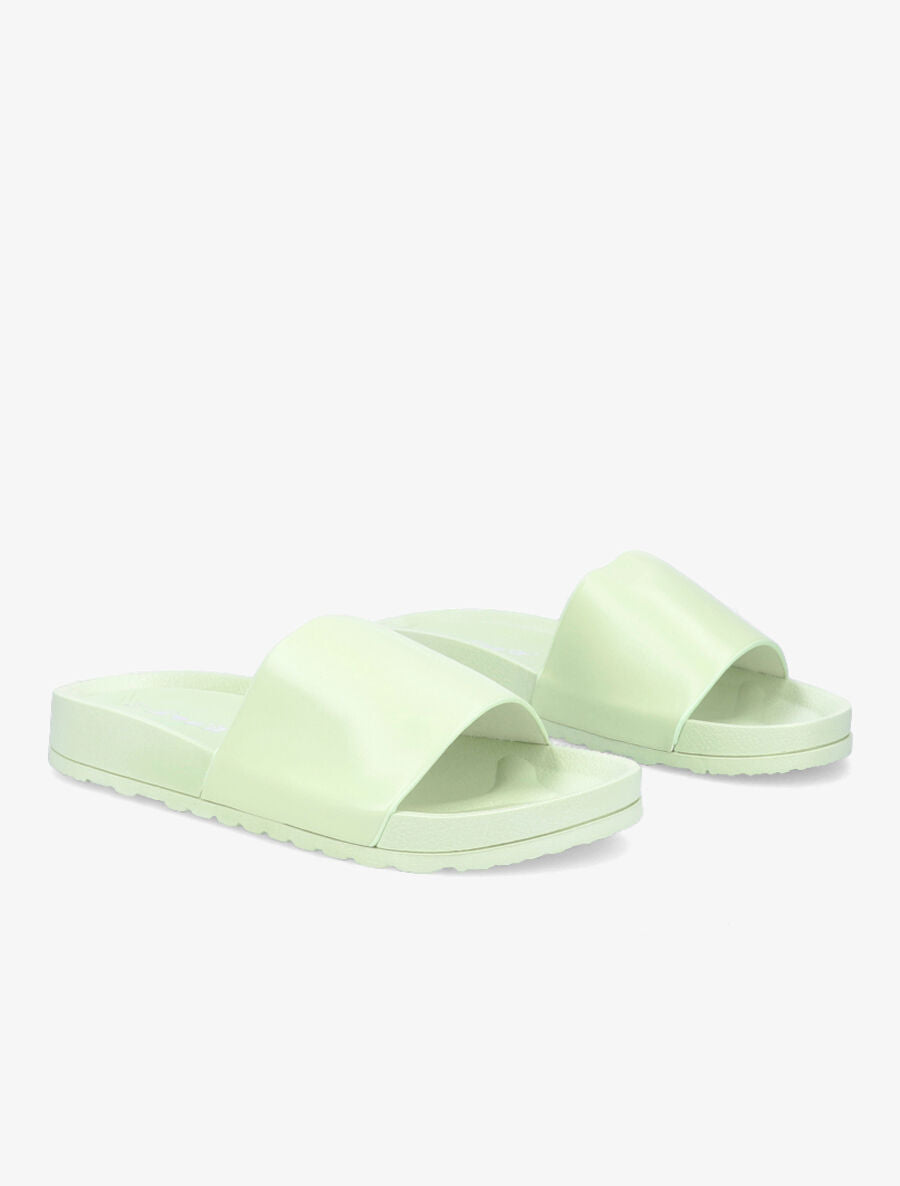 Claquettes classiques en simili - Vert d&