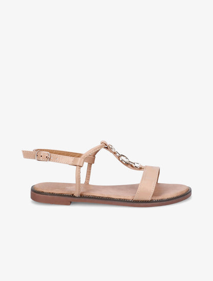 Nu-pieds brides à chaînes - Beige - 2