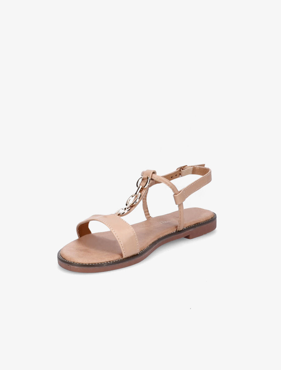Nu-pieds brides à chaînes - Beige - 3