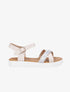 Sandales bi-matière à bride holographique - Beige - 1