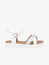 Sandales bi-matière à bride holographique - Blanc - 1