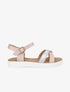 Sandales bi-matière à bride holographique - Rose - 1
