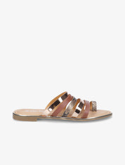 Nu-pied bi-matière multibrides - Camel - 1