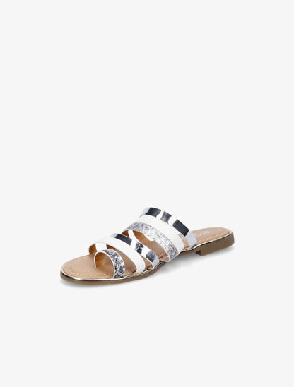 Nu-pied bi-matière multibrides - Blanc - 3