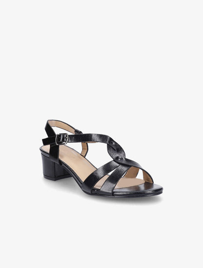 Sandales en simili vernies - Noir - 2