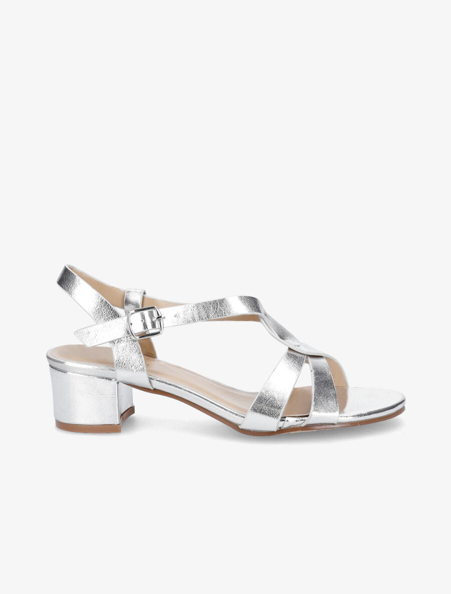 Sandales en simili vernies - Argent - 1