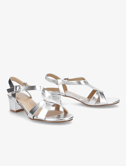 Sandales en simili vernies - Argent - 4