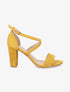 Sandales en suédine à talons classique - Moutarde - 1