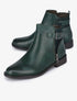 Bottines à détail zip et sangle - Vert sapin - 1