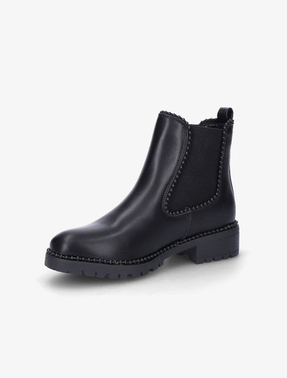Boots à semelles crantées et détail billes - Noir - 4