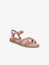 Sandales à brides bi-matière entrelacées - Rose - 1