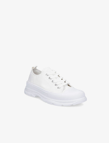 Tennis unies en toile - Blanc - 2