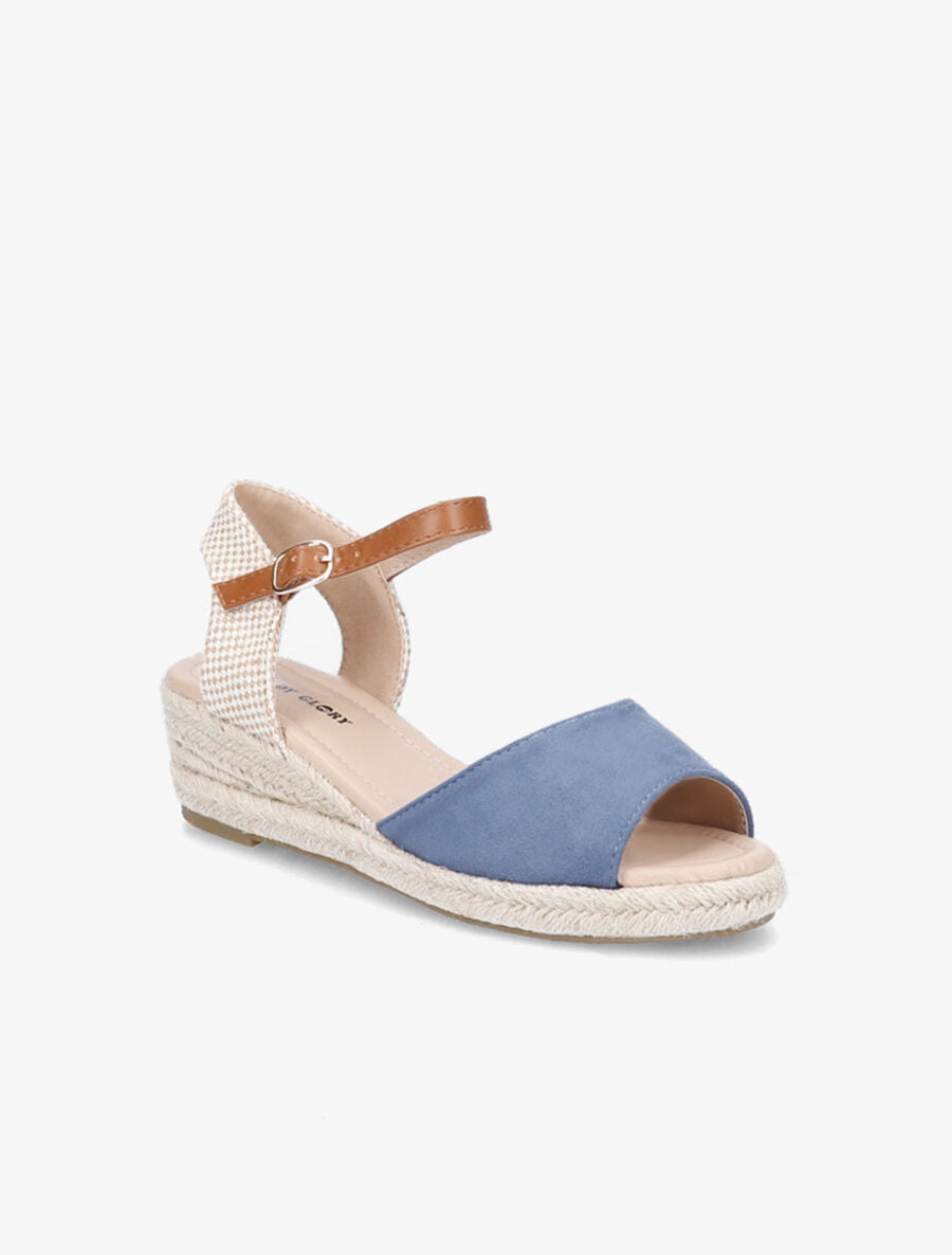 Sandales compensées style espadrille - Bleu - 2