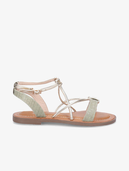 Nu-pieds à ganses stylisées - Kaki - 3