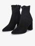 Bottines montantes à talons et bouts pointus - Noir - 1