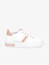 Sneakers en simili à bandes suédées - Rose - 5