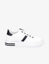 Sneakers en simili à bandes suédées - Noir/blanc - 1