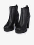 Bottines à plateforme et détail perles - Noir - 1