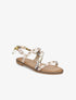 Nu-pieds à clous et foulard - Beige - 1