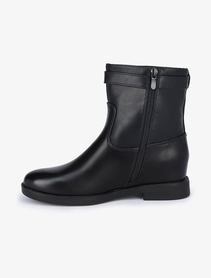 Bottines montantes à sangles à fermoir - Noir - 3