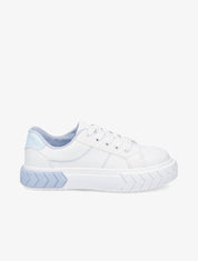 Sneakers à plateforme graphique - Bleu - 1