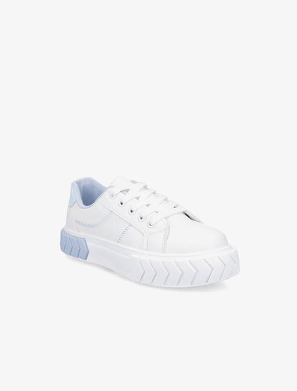 Sneakers à plateforme graphique - Bleu - 2