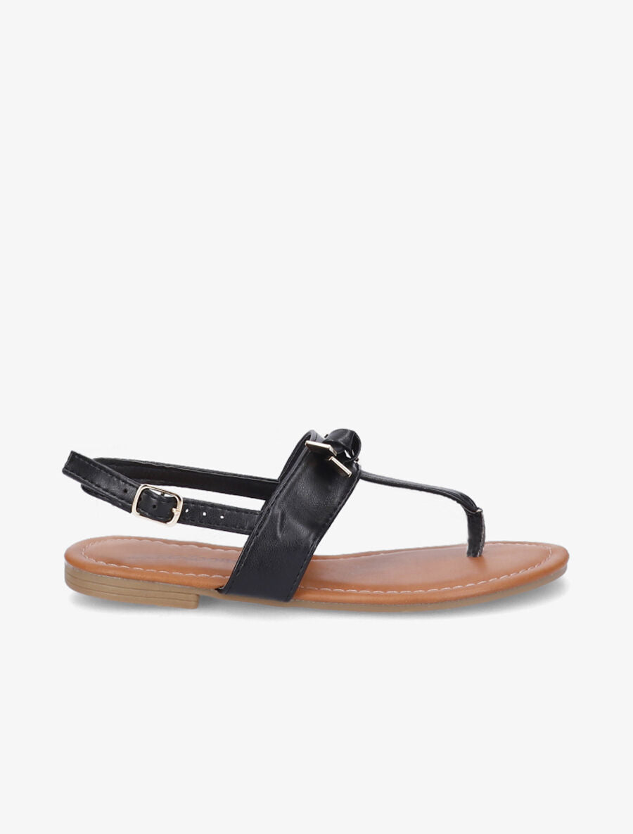 Nu-pieds à petit noeud - Noir - 2