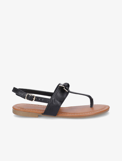 Nu-pieds à petit noeud - Noir - 2