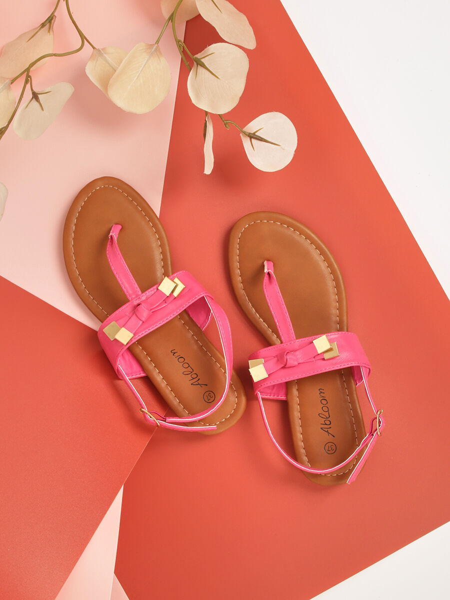 Nu-pieds à petit noeud - Fushia - 5