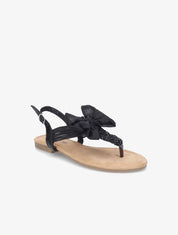 Nu-pieds à noeud et à strass - Noir - 1