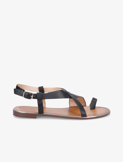 Nu-pieds en simili à entredoigt - Noir - 3