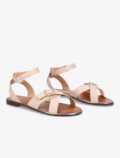 Nu-pieds à bride à boucle - Beige - 4